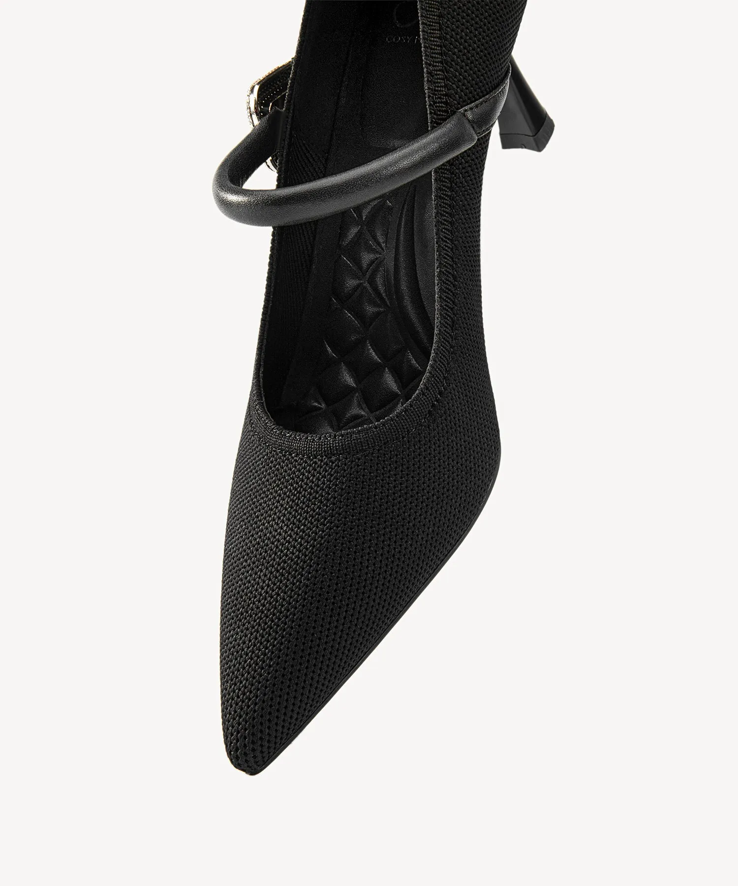 Gracelithe Shimmer Buckle Pumps